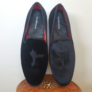 Elan Roman Men's Velvet Loafers